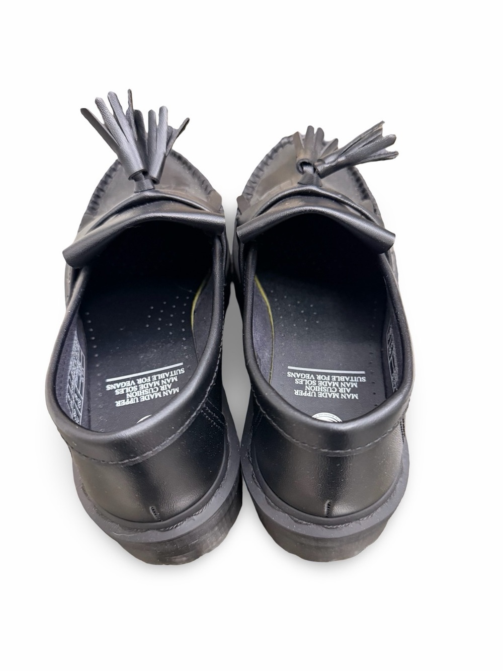 Dr. Martens Vegan Adrian Quad Mono Black Platform Loafers size 8 women’s - Picture 4 of 9